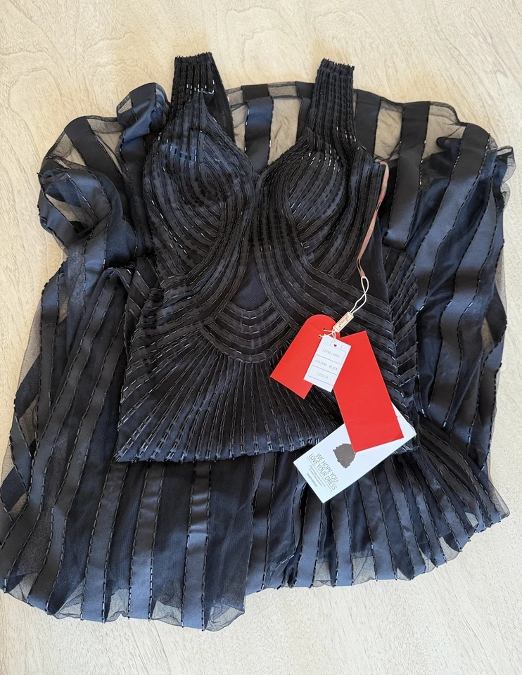 Prom Dress JASZ COUTURE RED CARPET 4982 Beaded Black NWT - Image 3 of 4