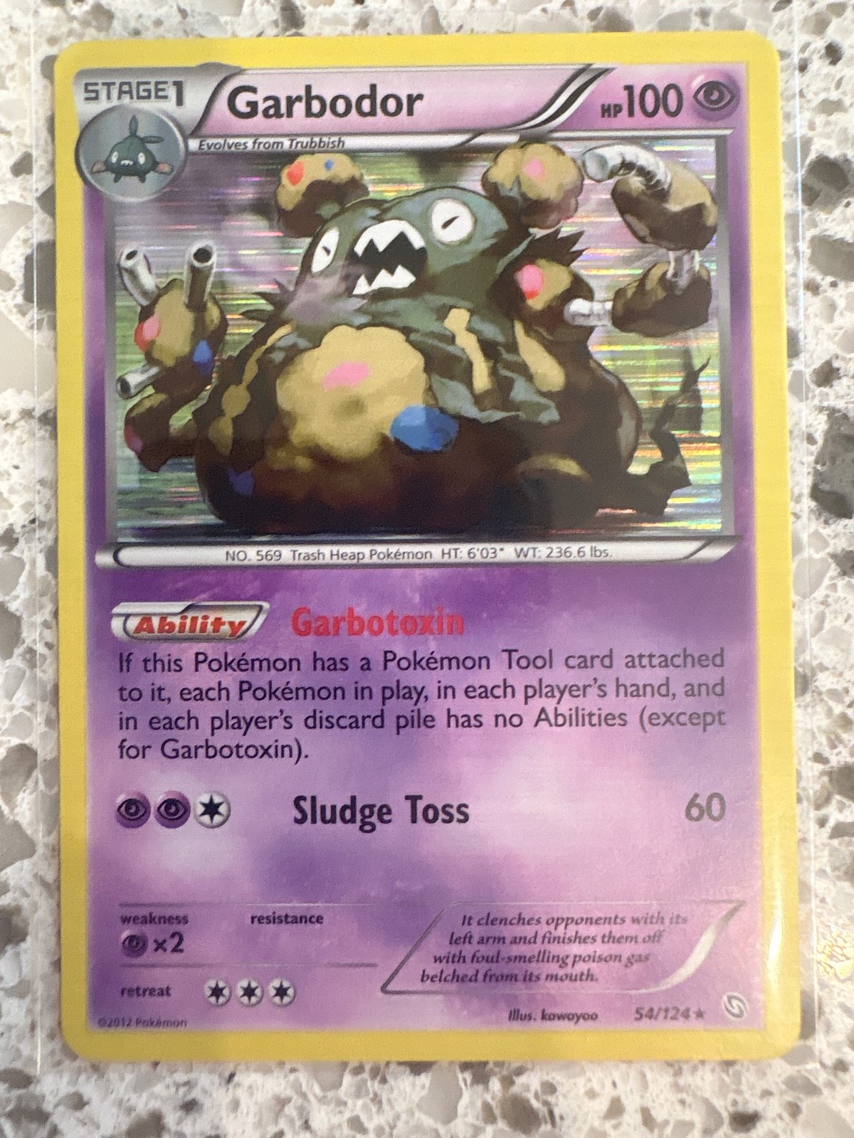 Garbodor Holo Rare Dragons Exalted 54/124 NM