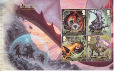 GB MNH MINT 2024 EX CY5 PRESTIGE BOOKLET DUNGEONS & DRAGONS STAMP PANE 1 FULL
