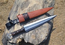 Espada Hecha a Mano Nepalí-Caza y Supervivencia-Caza Ninja Kunai-Hoja de 15"