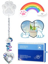 Pet Memorial Suncatcher for Pet Loss, Pet Memorial Gifts with Rainbow Bridge,...