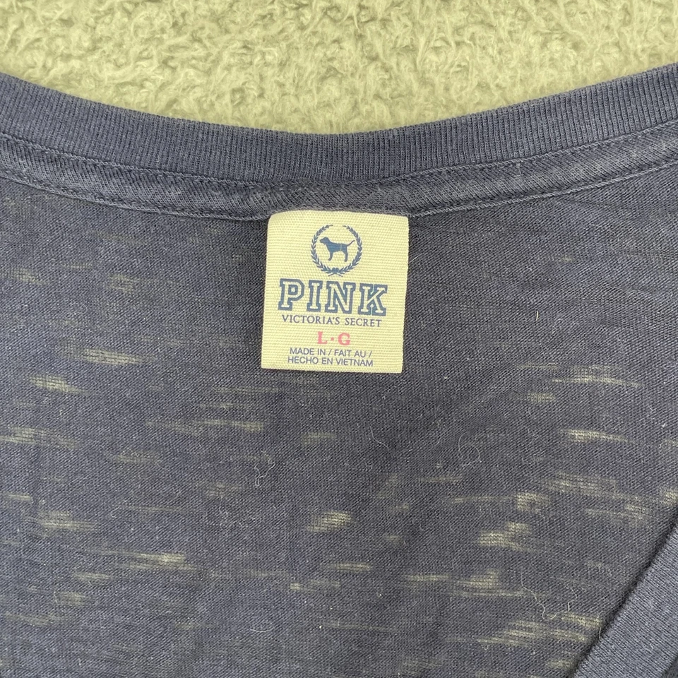 Camiseta ROSA Vicroria's Secret LOTE de 3 Para Mujer Mezcla Talla V Cuello Preppy Academia Foto 4 de 4