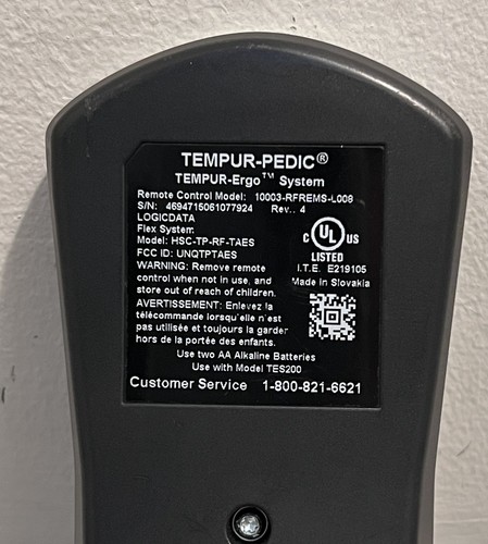 Original-Zubehör-Hersteller Tempur-Pedic Ergo Premier 10003-RFREIS-L008 drahtlose Fernbedienung - Bild 6 von 9