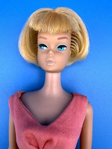 Vintage BARBIE Doll AMERICAN GIRL BLONDE BENDABLE LEG 1965 PLEASE READ