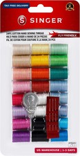 Mercerized Cotton Hand Sewing Thread Pack - 24 Assorted Colors, 10yds/ea, Mini S