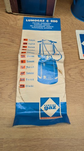 Vintage Campingaz Lumogaz C200 Camping Lamp Lantern Used Boxed - Picture 2 of 14