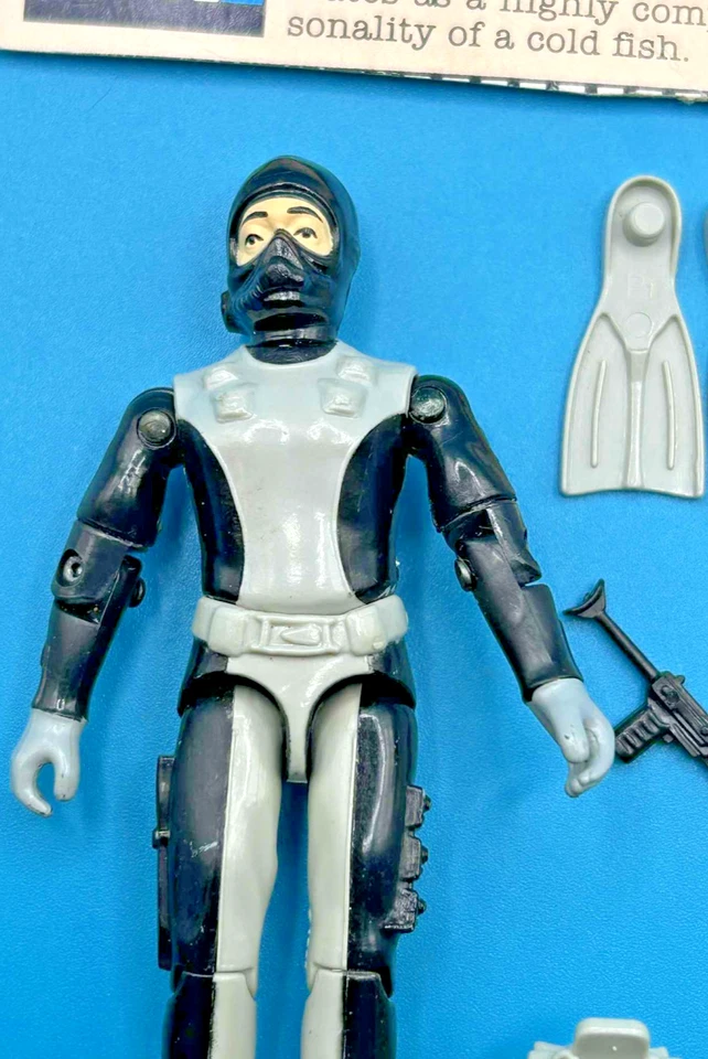 GI Joe Torpedo 1983 v1 *100% COMPLETO con tarjeta de archivo, ¡excelente estado! ARAH vintage Foto 3 de 4