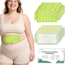 30 PCS plus Size Self-Adhesive Castor Oil Pack Wraps, 11.8 X 6.3In