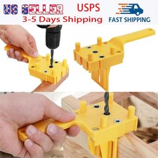 Handheld Woodworking Doweling Jig 6 8 10mm Drill Guide Self Hole Saw Tool