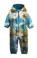 Dinosaur Scene Fleece Lined Puddlesuit