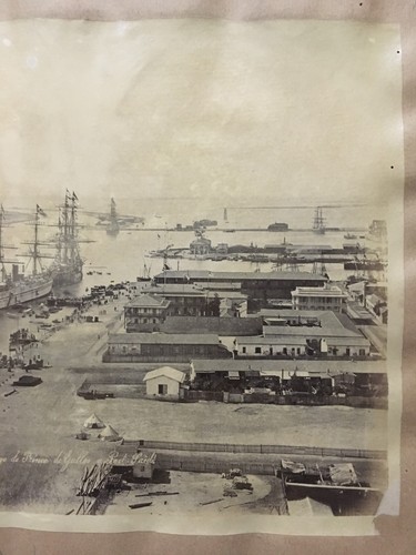 Fotografía de albúmina PUERTO DICHO EGIPTO 11,25 pulgadas x 8,75 pulgadas - Imagen 5 de 7