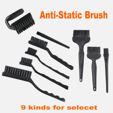10 Kind Plastic Handle ESD Anti-Static Brush Black For PCB Repair Cleaning