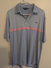 EUC Simply Southern Men's Knit Polo Size Large Blue And Pink