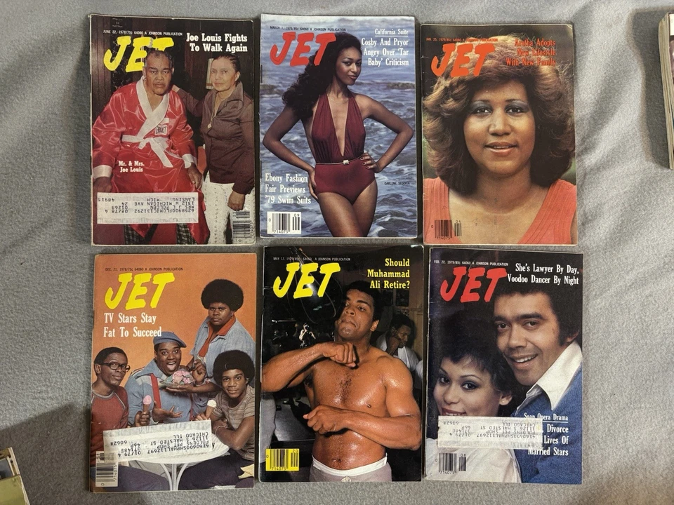 1970's JET Magazine LOT OF 26 Black History TV Fashion Music Sports FREE MAIL ff Foto 4 de 4