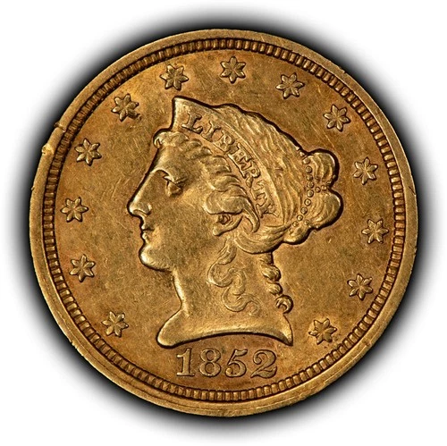 1852 G$2.50 Liberty Head Gold Quarter Eagle - AU - SKU-G5536