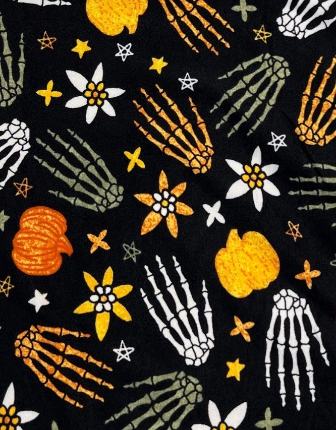 Leggings LuLaRoe TC2 Alto Curvilíneo 2 HALLOWEEN Esqueleto Mano Dedo Huesos Estrella Muerta Foto 3 de 4