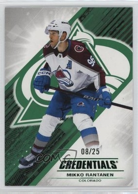 2024-25 Upper Deck Credentials Green 8/25 Mikko Rantanen #55 1py0