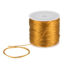 1.5mm Nylon Satin Cord 60 Yards Bracelet String Beading Thread, Ochre