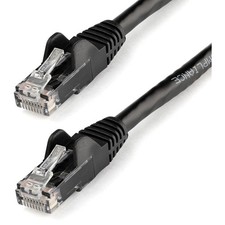 StarTech 100 ft Black Snagless Cat6 UTP Patch Cable