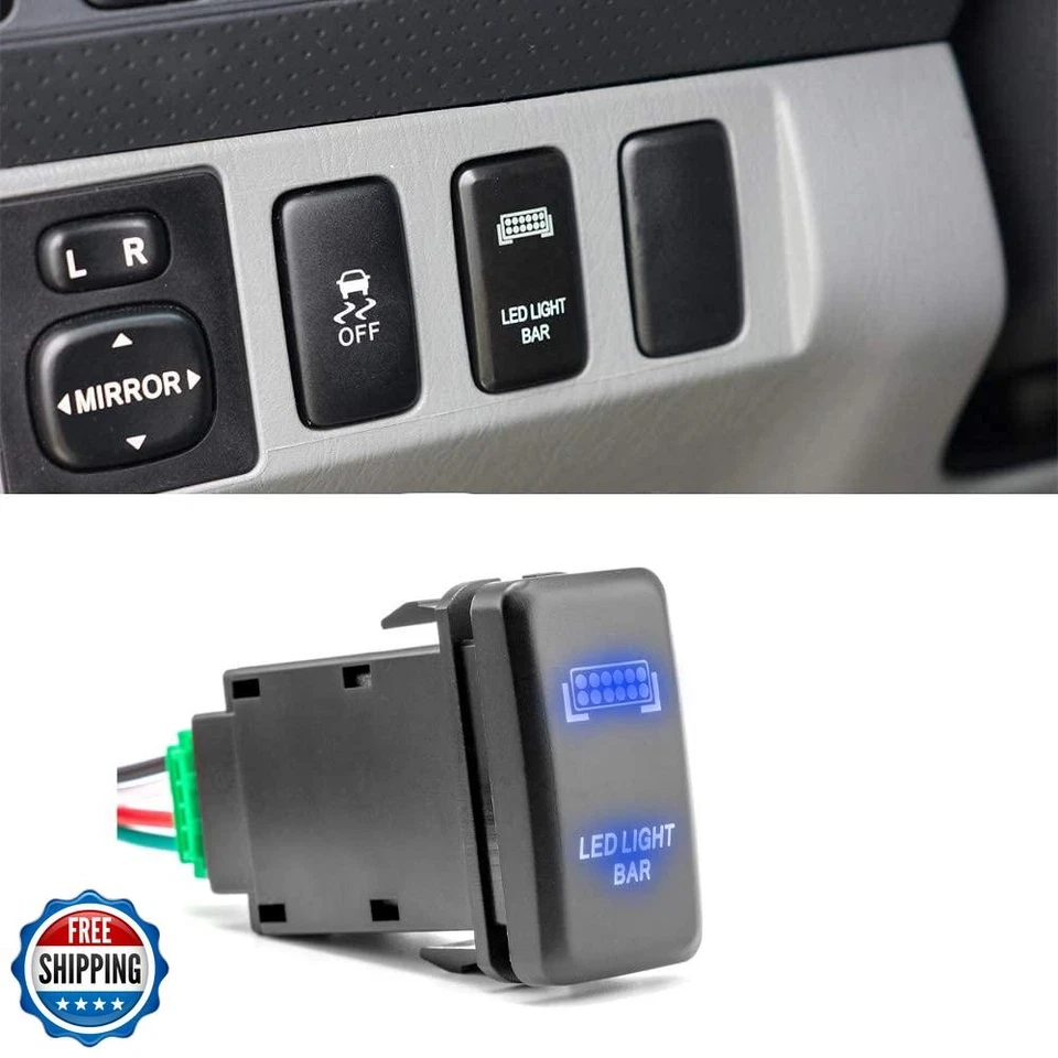 WeiSen LED Push Switch with Blue Backlight, Toyota Compatible, 3A/13V ON-OFF - Image 3 of 4