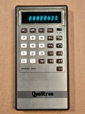 Qualitron Super Thin Model 2543 Vintage Pocket Calculator In Box W/Manual Works
