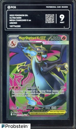 2025 Pokemon PFL EN #109 Mega Charizard X ex Ultra Rare PCG 9 MINT