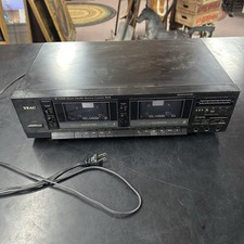 Untested - Turns On TEAC W-450R Double Cassette Deck Auto Reverse Vintage