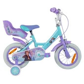12 Inch Disney Frozen Bike with Doll Carrier Purple and Blue NEW Free P&P