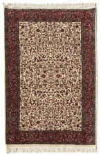 RRA 4x6 Traditional Oriental Style Carpet Ivory Red Rug 36326