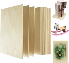 20 Pack Basswood Craft Sheets for DIY, Laser Engraving, and Wood Burning