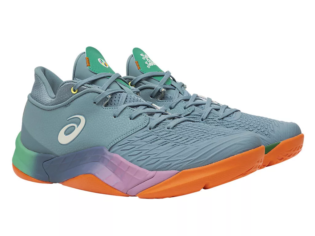 1063A077-401 ballaholic × Asics Unpre Ars Low Gris Blue White Orange Green