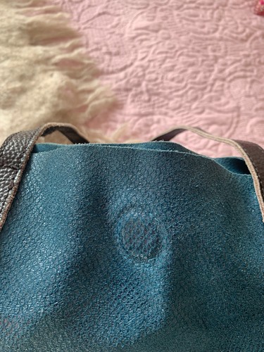 Marni style blue snake soft leather shoulder bag or handbag - Picture 4 of 9