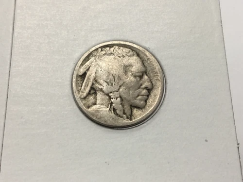 1913 D Buffalo Nickel 5c Coin Raised Mound Type 1 WOW