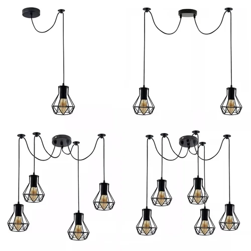 Industrial Multi-Arm Pendant Light Fixture