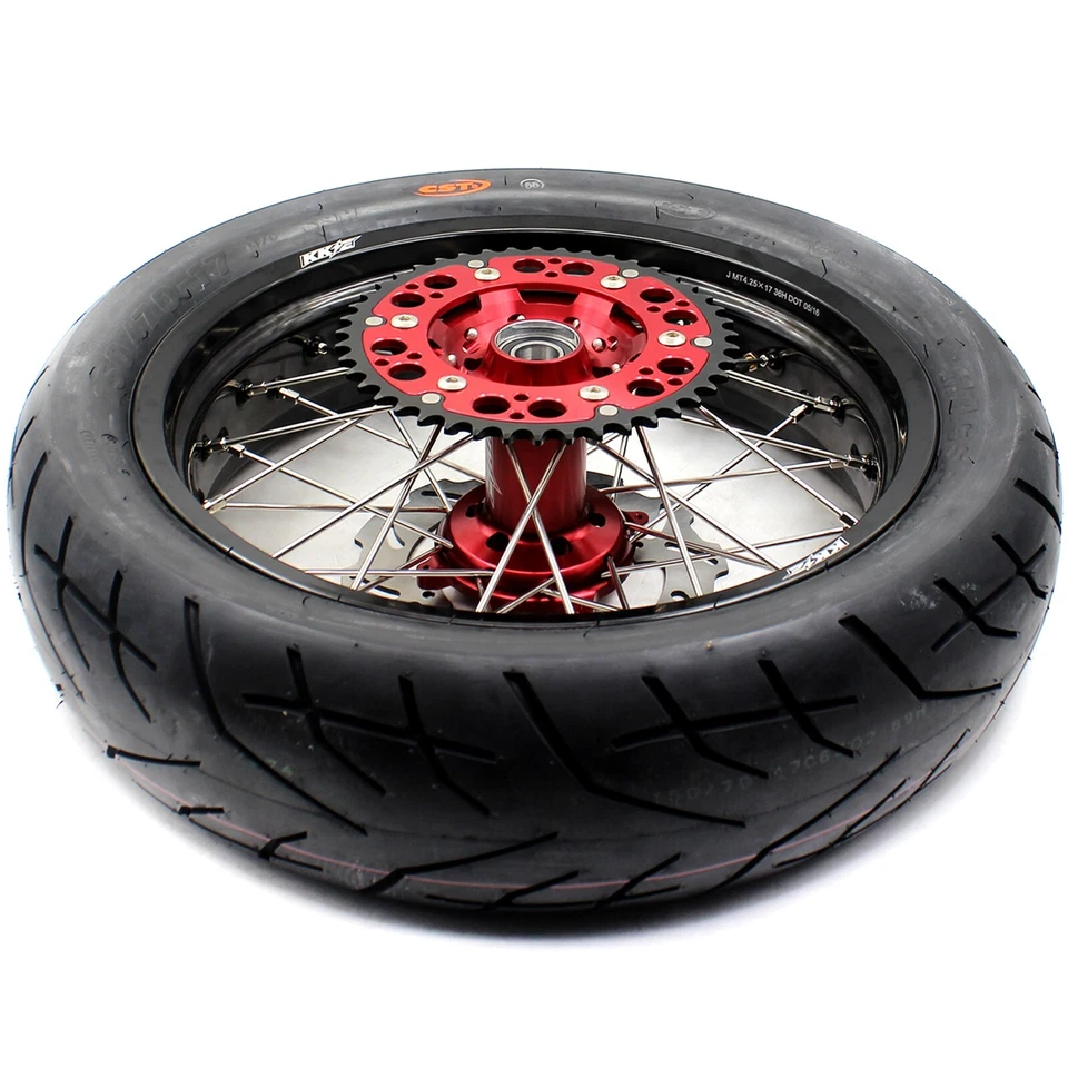 Juego de neumáticos llantas Motard para Honda XR650L 1993-2024--KKE 17" Foto 4 de 4