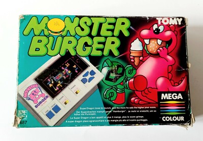Tomy - Mega Colour MONSTER BURGER Tomy Lsi Spiel Retro Spiel Handheld