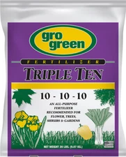 Gro Green Triple Ten 10-10-10 Fertilizer for Gardens & Flowers 20 lbs.