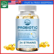 Probiotics 100 Billion CFU Potency Digestive Immune Health 120 Capsules DIGESTIV