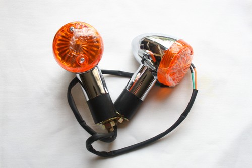 前后转向灯光指示器子弹闪光警戒灯铬为摩托车2pcs Ebay