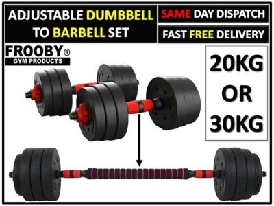 20/30 kg Hantel Langhantel Set Paar Handgewichte Kettlebell Gym Fitness Workout UK