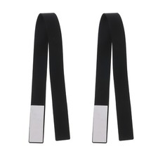 Phone Grip Strap Portable Wrist Strap Silicone Elastic Cord Black 2Pcs