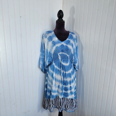 blue island cover up dress O'Neill Women's Lou Mini Cover-Up Dress in Slate, Size XS main image 1