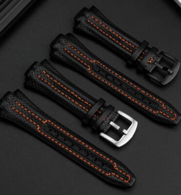 Uhrenarmband Leder für Seiko Sportura 27x15mm SNA595P2 SNL017P1 SNL029P2