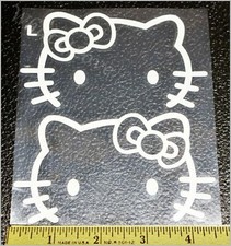 Us Seller-hello Kitty Rear Window Sticker Vinyl Decal White Face Free Shipping