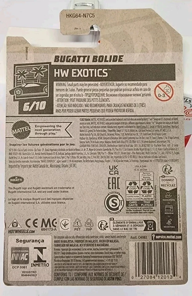 Bugatti Bolide Exotics 2023 Hot Wheels #213 azul 6/10 primera versión ~ envío el mismo día Foto 2 de 2