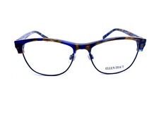 New Ellen Tracy Cat Eye Metal Eyeglasses Ardee Brown Blue Multi 51 16 130