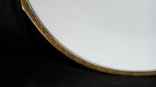 service a desserts 11 pièces porcelaine de limoges Poral blanc et or année 50 - Imagen 10 de 10