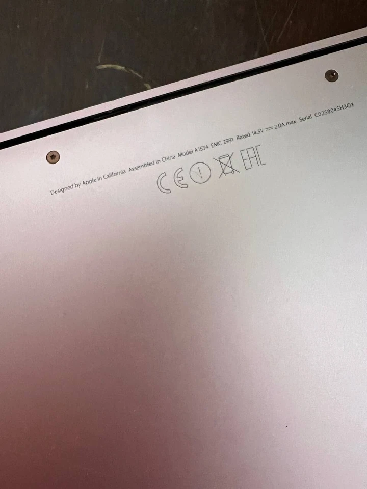 MacBook Air 13” Rosa – Modello A1534 – SSD 256GB – macOS Monterey - Immagine 4 di 4