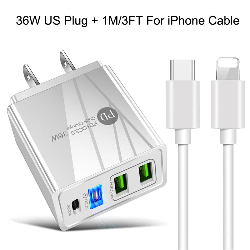 For Google Pixel 10 9 8a 7 6 5 4 36W Fast Charge Wall Charger & USB Type C Cable - Image 3 of 4