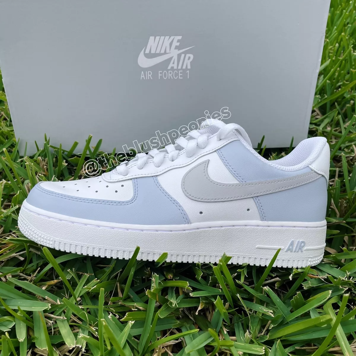 Blue Gray Air Force 1 Custom Nike Air Force 1 Blue Gray 